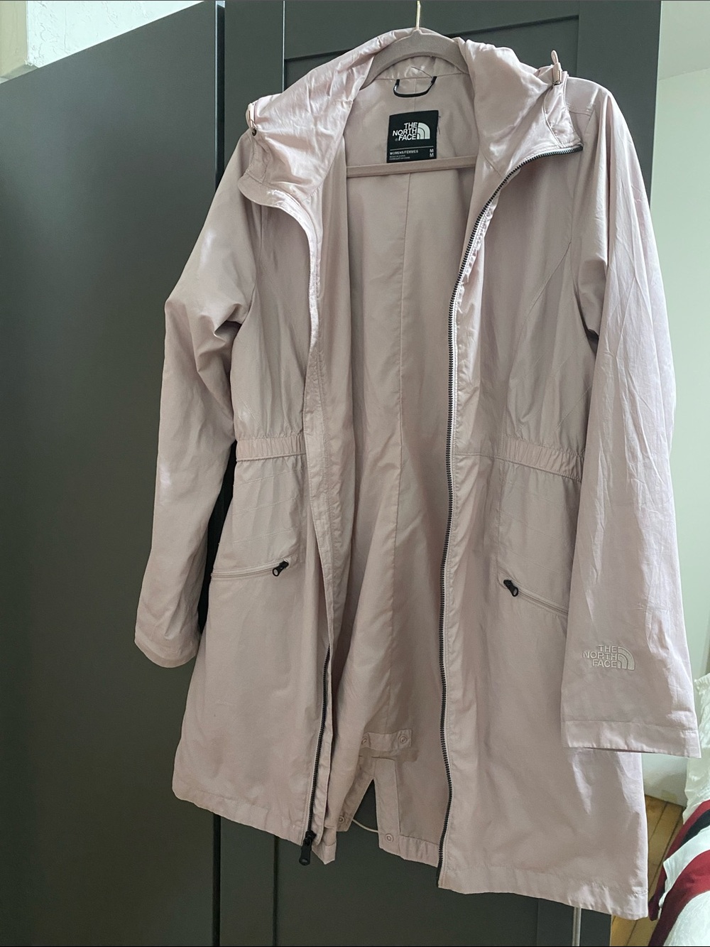 The North Face Women's Pale Pink Hooded Trench Coat